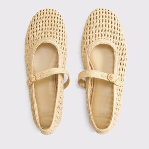 NWT Abercrombie & Fitch Mary Jane Crochet Style Flats
